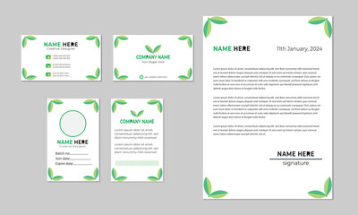  Modern and simple stationery template design