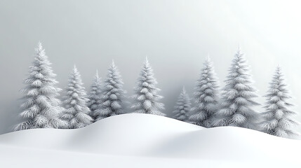Obraz premium Clean Christmas Background with Crisp White Snow