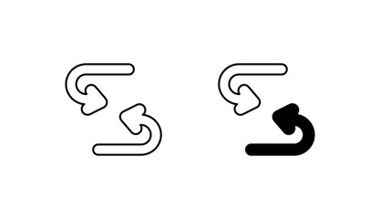 Arrows icon design with white background stock illustration