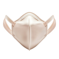A white mask with a pink strap