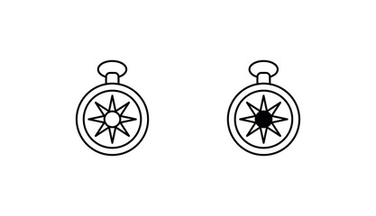 Compass icon design with white background stock illustration