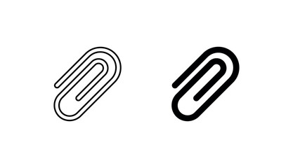 Obraz premium Paperclip icon design with white background stock illustration