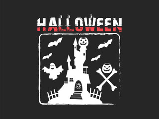 Halloween Hunted House Candle Vector Art
