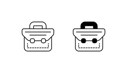 Obraz premium Briefcase icon design with white background stock illustration