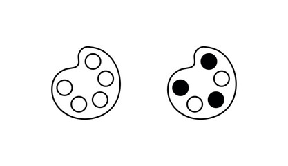 Palette icon design with white background stock illustration