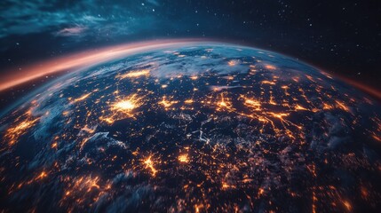 Obraz premium Awe-Inspiring Astronaut's View of Earth from Space