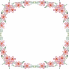 frame of flowers seamless pattern with birds and flowers