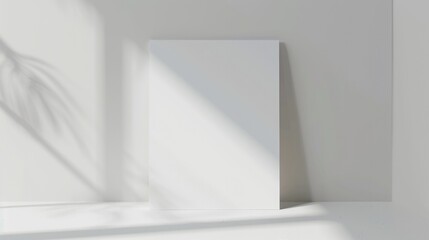 Mock Up Paper. Blank Portrait A4 Page Template Isolated on Soft White Background