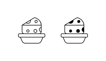 Cheese icon design with white background stock illustration