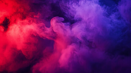 Bright red and purple smoke blending on a stage, adding intensity and richness