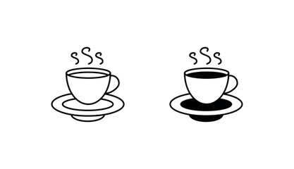 Tea Cup icon design with white background stock illustration