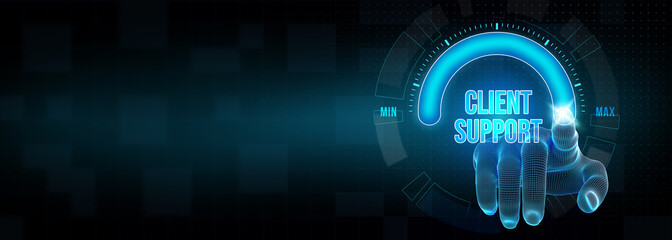 Business, Technology, Internet and network concept. Technical Support Center customer service. 3d illustration