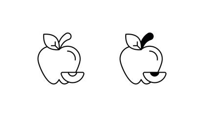Apple icon design with white background stock illustration