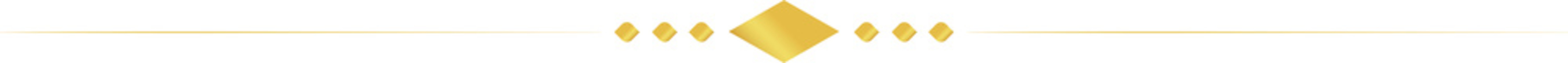 Page end or divider line, decoration element, in gold color
