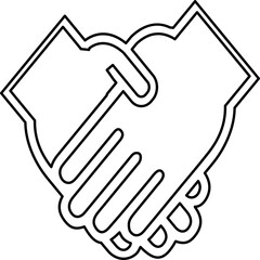 Single isolated icon with outline style icon on white background