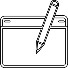 Single isolated icon with outline style icon on white background