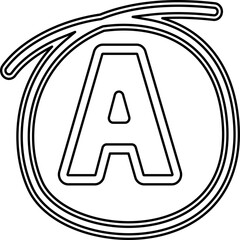 Single isolated icon with outline style icon on white background