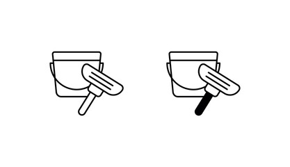 Window cleaner icon design with white background stock illustration