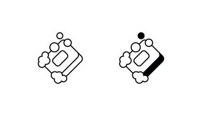 Hand soap icon design with white background stock illustration
