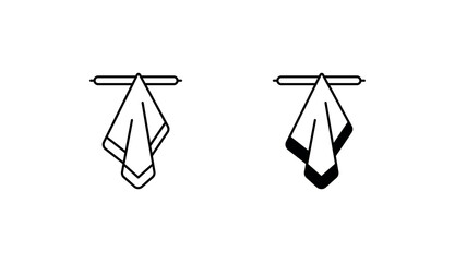 Towel icon design with white background stock illustration