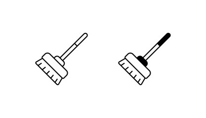 Mop icon design with white background stock illustration