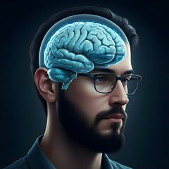 Obraz premium head with brain