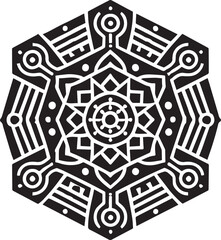  Futuristic Mandala with Cyberpunk Aesthetic Mandala, Mandala Design