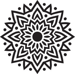 Geometric Floral Mandala Pattern, Mandala Design.