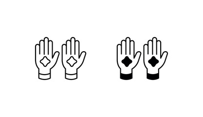 Anti-Cut Gloves icon design with white background stock illustration