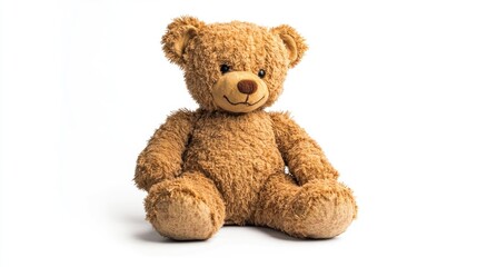Enjoy a nostalgic journey with this vintage teddy bear Isolated on a white background this classic plush toy radiates timeless charm ideal for sentimental decor and designs