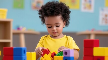 Caregiver teaching toddlers how to share toys in a daycare playroom   social skills, daycare learning