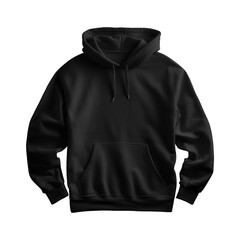 Black hoodie isolated on transparent background png
