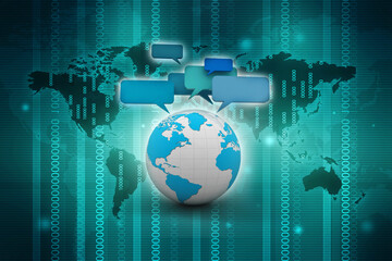 3d rendering Two chat box