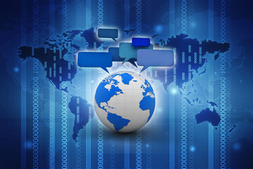 3d rendering Two chat box