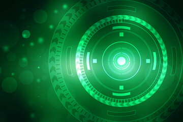 2d illustration Abstract futuristic electronic circuit technology background