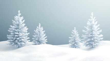 Clean Christmas Background with Crisp White Snow