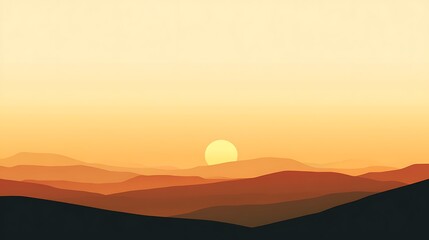 Obraz premium background with a tranquil beach at sunrise, featuring soft golden light, gentle waves, and a peaceful, early morning atmosphere