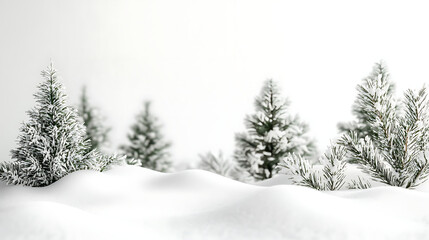Obraz premium Clean Christmas Background with Crisp White Snow