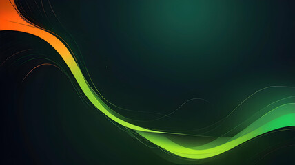 Obraz premium Gradient transition from deep neon green to neon orange, accented by a glow of light and a rough, grainy texture