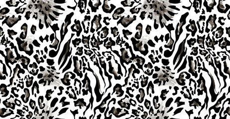 Leopard and zebra pattern design, illustration background, brown leopard and zebra design pattern.