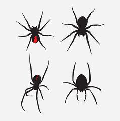 Obraz premium Print Halloween silhouette vector isolated on white background