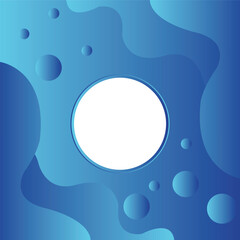 Blue Wave gradient with gradient bubble white circle frame modern abstract background cover design, texture, banner, colorful gradient background, flyer, poster, book, brochure, wallpaper