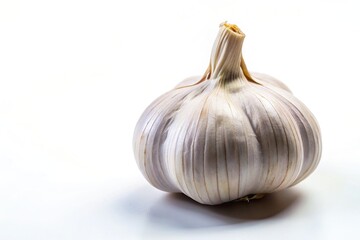 Obraz premium Clove of garlic isolated on white clipping Panoramic, bulb, vegetable, spice,clove, white background, isolated, ingredient, seasoning, garlic, fresh, studio, food, cooking, herb, healthy