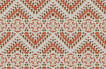 Persian Ethnic Seamless Patternfolk Embroidery, Aztec Geometric Ornament Print. Design for Carpet, Wallpaper, Clothing, Wrapping, Fabric