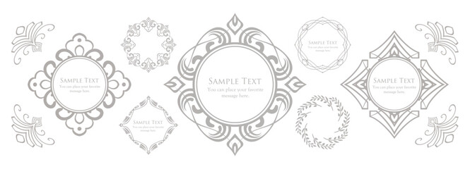 クリスマスをイメージしたフレームデザインセット