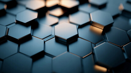 Abstract Background with Interlocking Geometric Shapes