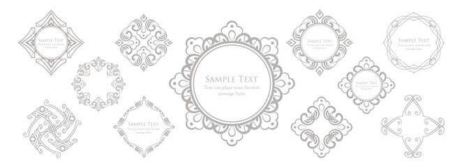 クリスマスをイメージしたフレームデザインセット