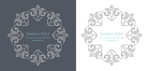 クリスマスをイメージしたフレームデザインセット