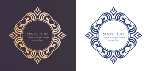 クリスマスをイメージしたフレームデザインセット