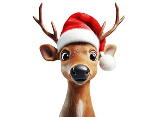 Christmas reindeer as element on transparent background